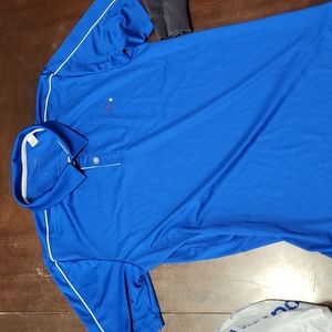 Blue adidas collar shirt